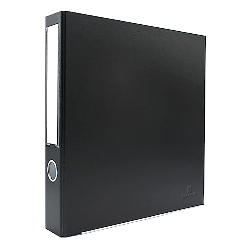 3-Ring Premium Round-Ring Binder - Black, 2" Spine, by Bindertek | 275 Sheet Capacity, 1.5" Round Rings, Linen-Textured Covers, Steel Reinforced Edges, Spine Label Included - color: Black, size: 2" Spine