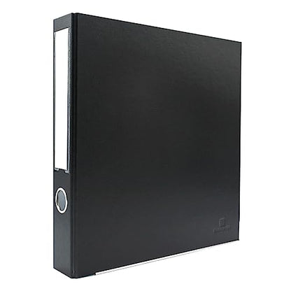 3-Ring Premium Round-Ring Binder - Black, 2" Spine, by Bindertek | 275 Sheet Capacity, 1.5" Round Rings, Linen-Textured Covers, Steel Reinforced Edges, Spine Label Included - color: Black, size: 2" Spine