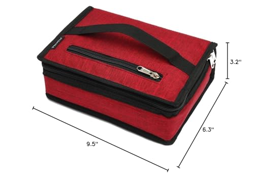 FlowFly Small Insulated Lunch box Portable Soft Bag Mini Cooler Thermal Meal Tote Kit with Handle for Work & School, Red - color: Deep red