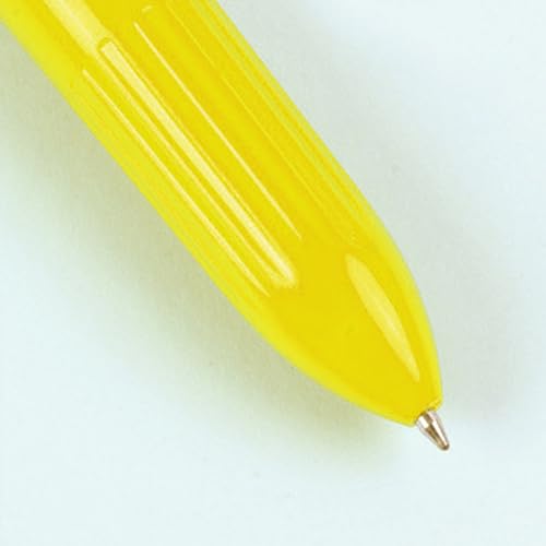 HeTaoCat 3-Pack 10-in-1 Retractable Ballpoint Pen, 0.5mm (Yellow) - color: Yellow