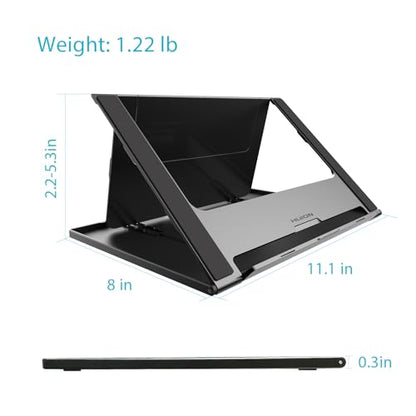 HUION ST200 Adjustable Laptop Stand for Desk, Aluminum Computer Stand | Foldable Desktop Stand, Multi-Angle Portable Desk Stand for Up to 10-16" Laptops, Tablets, Drawing Tablets, Pen Display