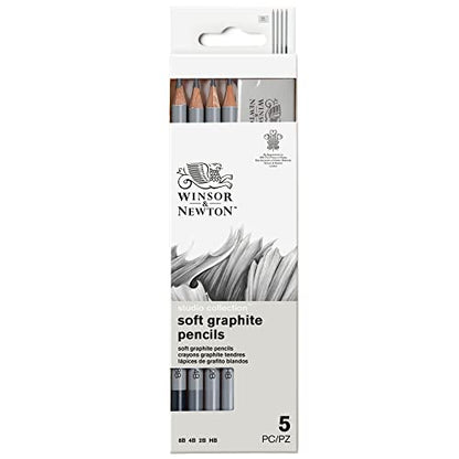 Winsor & Newton Studio Collection Artist Pencils, Graphite Pencils, Set of 5 - style: 5 Graphite Pencils