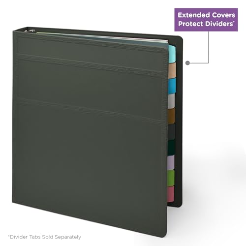 Carstens 1-Inch Heavy Duty 3-Ring Binder - Side Opening, Forest Green, Durable Plastic, No-Gap Rings, Waterproof Cover, No Pockets, Holds 125 Letter Sheets, BPA-Free, Made in USA (8709-3R), Case of 18 - color: Hunter Green, size: Case of 18