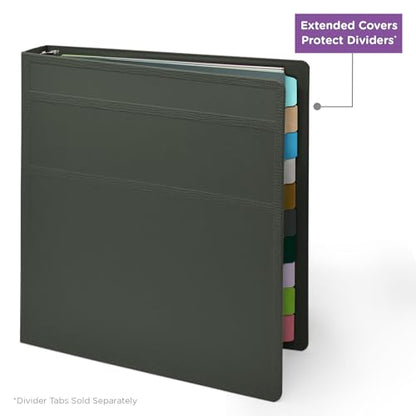 Carstens 1-Inch Heavy Duty 3-Ring Binder - Side Opening, Forest Green, Durable Plastic, No-Gap Rings, Waterproof Cover, No Pockets, Holds 125 Letter Sheets, BPA-Free, Made in USA (8709-3R), Case of 18 - color: Hunter Green, size: Case of 18