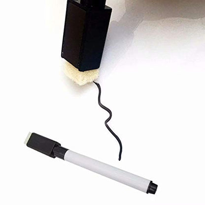 Emivery 10 Pieces Black Magnetic Markers with Eraser Cap,Magnetic Dry Erase Markers Whiteboard Marker Pens for School Office Home