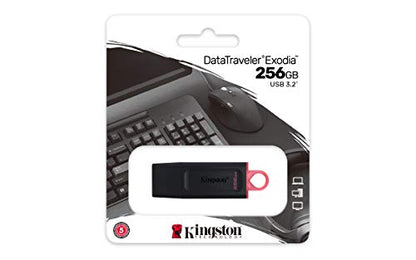 Kingston DataTraveler Exodia 256GB USB 3.2 Flash Drive DTX/256GB, Black - size: 256GB