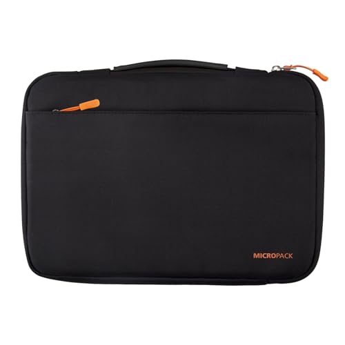 Micropack 360°Protective Laptop Sleeve Case with Handle for 14-inch MacBook Water-Resistant Laptop Bag for HP Lenovo Dell Acer Slim Travel Computer Bag,Black (Black, 14inch)
