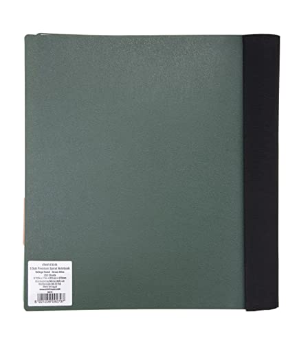Mintra Office Durable PREMIUM Spiral Notebook (Green Olive, 5 Subject (8.5in x 11in)) - color: Green Olive, size: 5 Subject (8.5in x 11in)