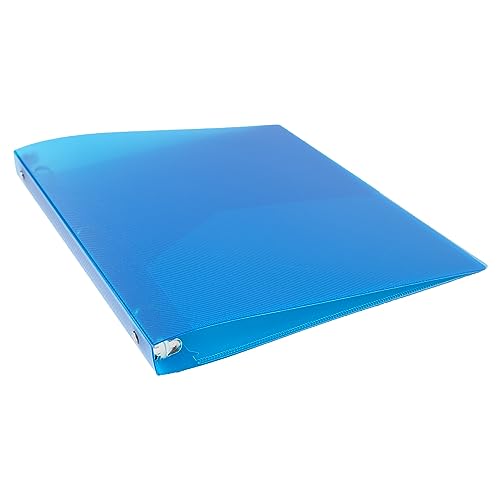 JAM PAPER Plastic 0.5 inch Binder - Blue 3 Ring Binder - Sold Individually - color: Blue, size: 0.5 inch