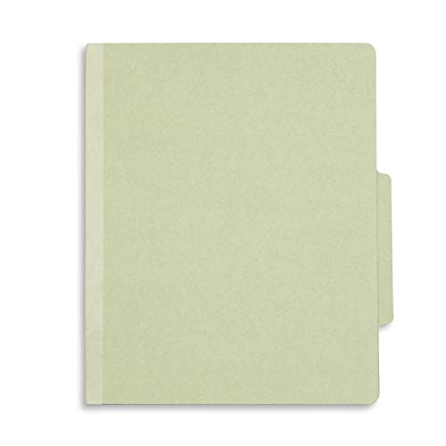 Blue Summit Supplies 10 Classification Folders, 3 Divider, Gray Green | Heavy-duty, letter size, 2 in expansion, 2 prong fasteners, 3 dividers, for medical and legal files