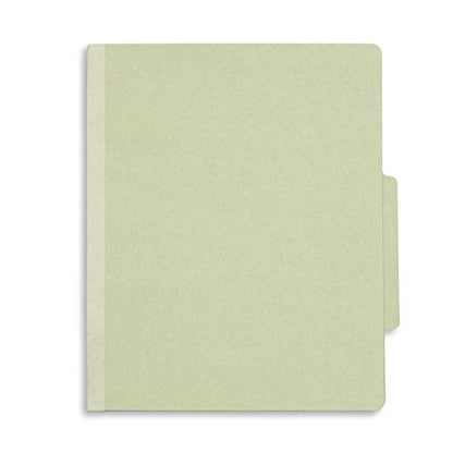 Blue Summit Supplies 10 Classification Folders, 3 Divider, Gray Green | Heavy-duty, letter size, 2 in expansion, 2 prong fasteners, 3 dividers, for medical and legal files