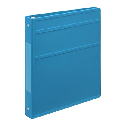 Carstens 1-Inch Heavy Duty 3-Ring Binder - Side Opening, Pool Blue, Durable Plastic, Precision No-Gap Rings, Waterproof Cover, No Pockets, Holds 125 US Letter Sheets, BPA-Free, Made in USA (8714-3R) - color: Blue, size: Individual