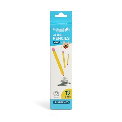 Blue Summit Supplies 144 Pack Presharpened Pencils #2 Bulk, Wood-Cased 2HB Pre Sharpened Number 2 Pencils Bulk for Students and Classroom Use, 12ct, 12 Boxes