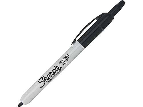 Sharpie Retractable Permanent Markers, Fine Tip, Black, 12 Count - Desk, Classroom, Office Supplies - style: 12 Count Black