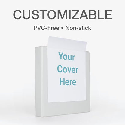 Cardinal 3 Ring Binder, Binders for School and Office, Durable 3 Inch Premier Easy Open Binder, ONE-Touch Locking Slant-D Rings, 650-Sheet Capacity, ClearVue Cover, PVC-Free, White (10330) - size: 3-Inch (Pack of 1)