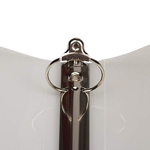 JAM PAPER Plastic 1 inch Binder - Clear 3 Ring Binder - Sold Individually - color: Clear, size: 1 inch
