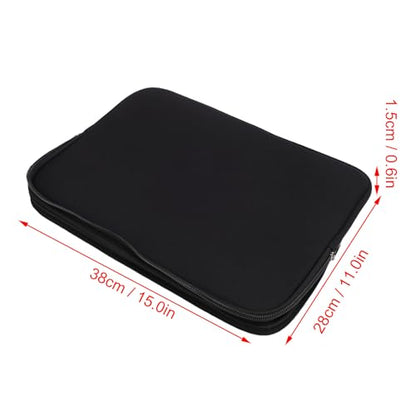 RiToEasysports Tablet Travel Bag, Portable Tablet Carrying Cases Water Proof Neoprene Foam Laptop Bag with Zip for Laptop Notebook Black - size: 15.6 Inch