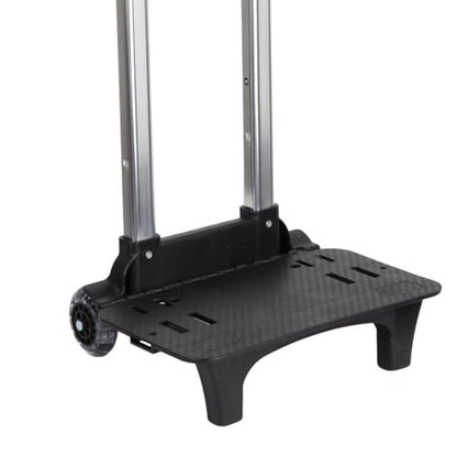 Backpack Hand Truck, Compact Portable Backpack Trolley, Luggage Cart, Foldable Wheeled Hand Trolley, Style B (2 Wheel Black) - color: Style B (2 Wheel Black)