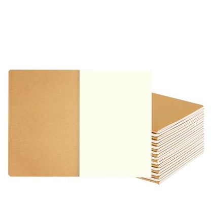 zmybcpack 24 Pack Journal Notebook Blank Sketch Notebooks for Travelers, Students, Office - Diary Notebook Subject Notebooks Planner - A5 Size, 8.26”x5.5”, 60 Blank Pages/30 Sheets - size: 8.2 x 5.5"(24pack blank)