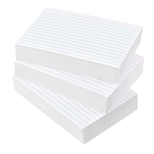 300 PCS White Index Cards 4x6 Single Sided Ruled Goefun | White Lined Note Cards 4 x 6 Flashcards for Studying, Note Taking and To Do List - color: white, size: 4x6-300pack
