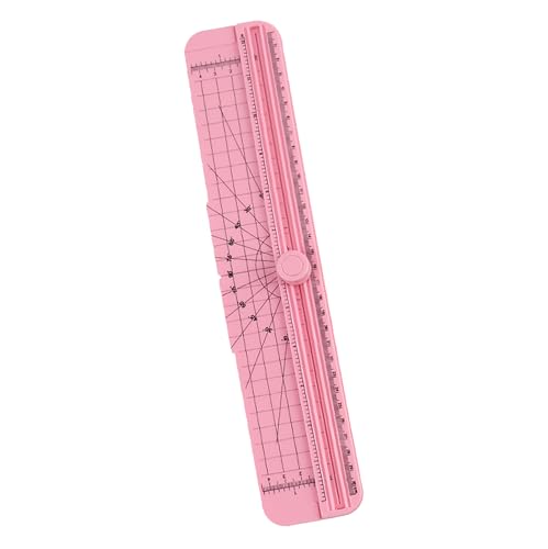 Precise Mini Paper Cutter Portable Small Trimmer for Craft Journal Kids Adults, 5 Sheets Cutting Capacity, Enhanced Safety Design for Home Office Use (Pink) - color: Pink