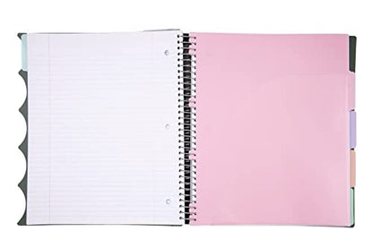 Mintra Office Durable PREMIUM Spiral Notebook (Green Olive, 5 Subject (8.5in x 11in)) - color: Green Olive, size: 5 Subject (8.5in x 11in)