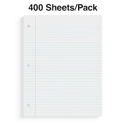 Staples College Ruled Filler Paper, 8 1/2 x 11-Inches (4800 Sheets) - size: 8.5'' x 11'', style: 4,800 Sheets