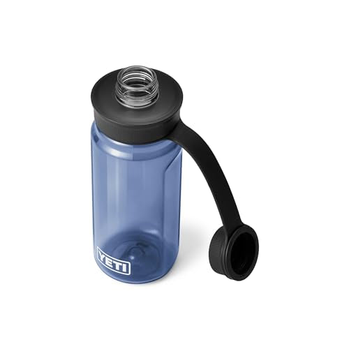 YETI Yonder Water Bottle with Yonder Tether Cap, Lightweight, Leakproof and BPA-Free - color: Navy, size: 20 Ounces