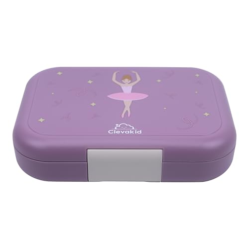Bento Midi Lunch Box with carrying handle – 4 No-Mix Compartments | Microwave & Dishwasher Safe,Removable Tray | 900ML OZ (Purple Dark Powder Clevapirouette Friend) - color: Purple Dark Powder Clevapirouette Friend