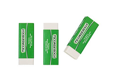 Ticonderoga Vinyl Erasers, White, 4 Count, 6 Packs (X38004)