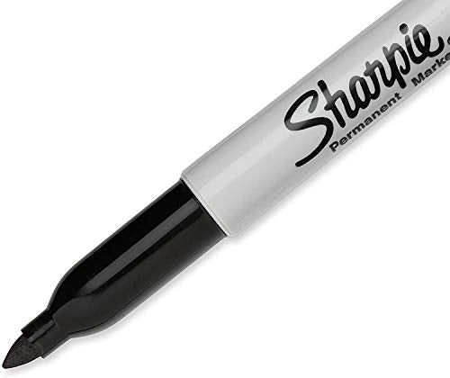 Sharpie 30001 Permanent Markers K7C53, Fine Point, Black, Box of 24