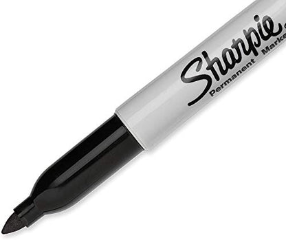 Sharpie 30001 Permanent Markers K7C53, Fine Point, Black, Box of 24