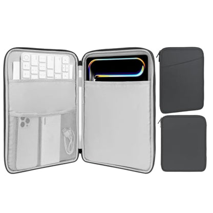 MoKo 13 Inch Tablet Sleeve Bag Carrying Case with Accessory Pocket | Fits iPad Pro 13-inch M5, iPad Air 13-inch M4/M3, iPad Pro 12.9 M2/M1 and Galaxy Tab S8+/S9+ 12.4, Dark Gray - color: Dark Gray, size: 12.9-13 inch