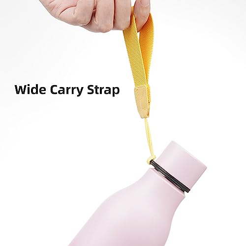 Konokyo Insulated Water Bottle with Strap,18 oz Double Wall Stainless Steel Vacuum Bottles Metal Water Flask,Cherry - color: Cherry, size: 18 Ounces