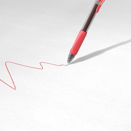 STAPLES ProGel™ Retractable Gel Pen, Fine Point, 0.7mm, Red Ink, 5/Pack - color: Red, size: 5 Pack, style: Fine Point