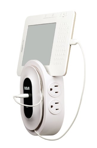 RCA PCHSTA1R Home Charging Station with Device Cradle and USB Plugs for All Electronics