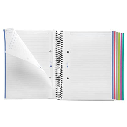 Miquelrius 6 x 8 Wirebound Notebook, 6-Subject, College Ruled, Blue, A5-8.27" x 5.83" (2835)