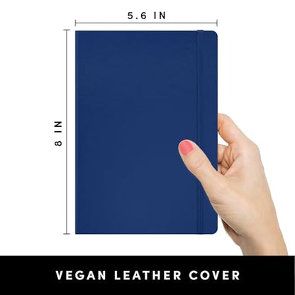 PAPERAGE Lined Journal Notebook, (Royal Blue), 160 Pages, Medium 5.6 in x 8 in - 100 GSM Thick Paper – Hardcover Journaling Notebook for Work, School & Note Taking - color: Royal Blue, style: A. Lined