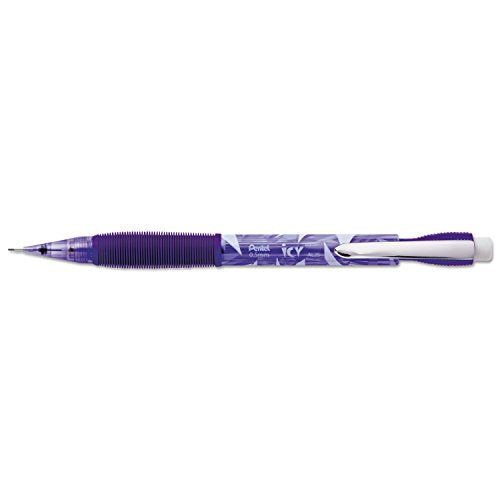 Pentel Icy Automatic Pencil, 0.7mm, Violet Barrel, Box of 12 (AL27TV), 0.7 mm