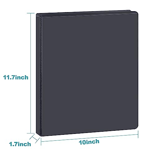 ViVin 1 Inch Binders 3 Ring, Slant D Ring Binder, 24 Pack Bulk, Black | PVC-Free, Fits 225 Sheets of 8.5'' x 11'' Paper, Clear View Cover, 2 Interior Pockets, Office Home School Use - color: Black, size: 1 Inch, style: 24 Pack