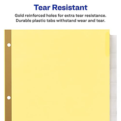 Avery 8 Tab Binder Dividers, Insertable Clear Big Tabs, 1 Set Pack, 8 Packs, 8 Sets Total (11112) - style: 8 Sets