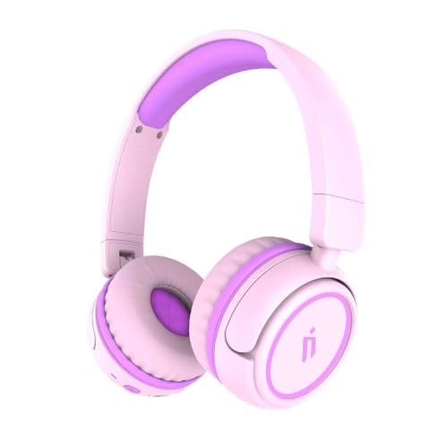 B2 Kids Bluetooth Headphones, 85/94dB Safe Volume Limited, 80H Playtime,Bluetooth 5.2, USB C, Kids Headphones Wireless for Travel Pad Tablet (Purple) - color: Purple