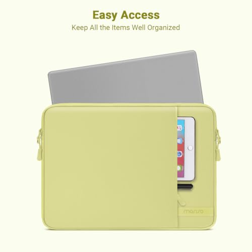MOSISO Laptop Sleeve Compatible with MacBook Neo 13 inch 2026 A3404 / Air 13.3 13.6 M5 M4 M3 M2 M1 / Pro 13 M2 M1, 360 Degree Protective Computer Sleeve Bag with Vertical Pocket&Small Case, Citrus - color: Citrus