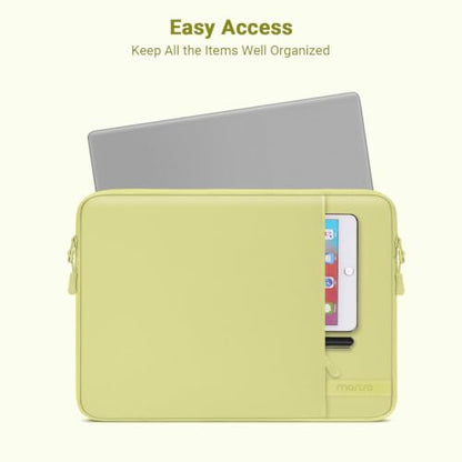 MOSISO Laptop Sleeve Compatible with MacBook Neo 13 inch 2026 A3404 / Air 13.3 13.6 M5 M4 M3 M2 M1 / Pro 13 M2 M1, 360 Degree Protective Computer Sleeve Bag with Vertical Pocket&Small Case, Citrus - color: Citrus