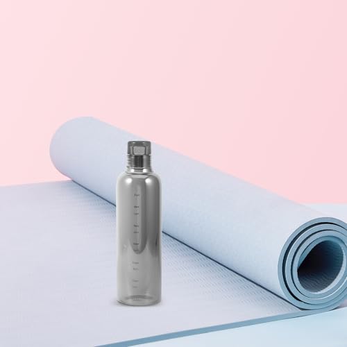 High Temperature Resistant Water Bottle with Time Scale 500ml Glass Water Jug Portable Hydration Bottle for Students and Home Use