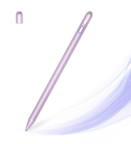 Active Stylus Pen for Touch Screens, Dual Pen Tips for iOS & Android Drawing & Writing, High Precise Rechargeable Pencil for A-pple i-Phone 17/16/15/14/13/12, i-Pad, Phone, Tablet, Sam-Sung, Purple - color: Purple