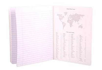 Mintra Office Composition Books - Sturdy Flexible Cover (4 Pack, Black Marble Comp - Wide Ruled) - color: Black Marble Comp - Wide Ruled, size: 4 Pack