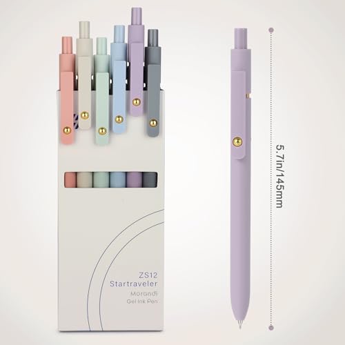 FIOVER Gel Pens, 6pcs Blue Ink Medium Point 0.7mm Smooth Writing Pens with Comfort Grip, Aesthetic Ballpoint for Journaling School Office Supplies, Gifts for Women Men (6PCS Blue Ink) - color: 6PCS Blue Ink