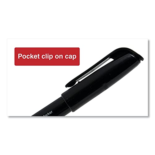 Universal UNV07074 Fine Bullet Tip Pen-Style Permanent Marker - Black (60/Pack) - size: 1 Count (Pack of 1)