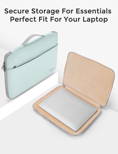DOMISO Laptop Case Sleeve Protective Cover Compatible with MacBook Air 13 M4 M3 M2,MacBook Pro M2 M1,iPad Air/Pro,13 inch Dell,Lenovo, HP,Asus,Waterproof Computer Cases Bag with Handle,Mint Green - color: Mint Green, size: 13" for MacBook Air/Pro